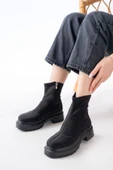 Siyah Dalgıç Fermuarlı Günlük Kadın Bot - 2