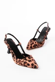 Leopar Günlük 7 Cm Topuklu Bayan Ayakkabı - 1