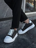 Tb-x46 Terzi Bey Siyah Beyaz Yüksek Beyaz Taban Günlük Spor Ayakkabı - 3