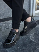 Tb-x46 Terzi Bey Siyah Rugan Yüksek Siyah Taban Günlük Spor Ayakkabı thumbnail 3