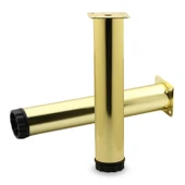 Mobilya Kanepe Sehpa TV Ünitesi Koltuk Ayağı Ayarlanabilir 25 cm Gold Altın Metal Baza Ayak 4 Adet thumbnail 1