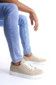 Tb165 Elite Bağcıklı Süet Erkek Günlük Sneaker Ayakkabı Sbt - Krem - 1