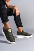 Tb161 Hippo Bağcıksız Cilt Erkek Günlük Sneaker Ayakkabı Cbt - Haki - 1