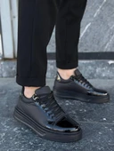 Tb-x46 Terzi Bey Siyah Rugan Yüksek Siyah Taban Günlük Spor Ayakkabı thumbnail 2