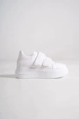 Valencıa Bağcıksız Cırt Cırtlı Ortopedik Taban Kadın Sneaker Spor Ayakkabı Bt - Beyaz - 6