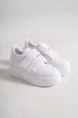 Valencıa Bağcıksız Cırt Cırtlı Ortopedik Taban Kadın Sneaker Spor Ayakkabı Bt - Beyaz - 4