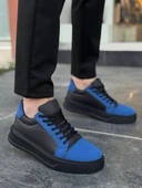 Tb-x46 Terzi Bey Siyah Sax Mavi Yüksek Siyah Taban Günlük Spor Ayakkabı - 3