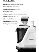 Whirtz Koltuk ve Halı Yıkama Makinesi Beyaz thumbnail 2