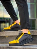 Tb-x46 Terzi Bey Siyah Sarı Yüksek Siyah Taban Günlük Spor Ayakkabı thumbnail 4