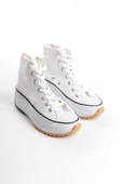 Roma Bağcıklı Ortopedik Taban Kadın Sneaker Spor Ayakkabı Bt - Beyaz - 4