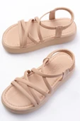 24413-841 Nut Dolgu Topuk Kadın Sandalet - 5