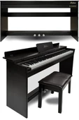 Midex PLX-140 PRO-BK Dijital Piyano Bluetooth Tuş Hassasiyeti 88 Tuşlu Kapaklı (Kulaklık ve Tabure) - 4