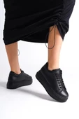 Bıana Bağcıklı Ortopedik Taban Kadın Sneaker Spor Ayakkabı St - Siyah - 3