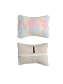 Yumuşak Peluşlu Ortopedik Araba Seyahat Boyun Yastığı Tekli Gökkuşağı - 5