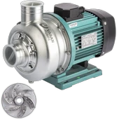 Varan DWK 100T Açık Çarklı Paslanmaz Santrifüj Pompa 1 HP/ 0.75 kW, Trifaze 380 V, 9 Mss (AISI 304) - 1