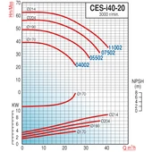 Varan CES-I 40-20-11002 İn-line Döküm Santrifüj Pompa 15 HP / 11.2 kW, Trifaze 380 V, 62 Mss, 40 m3/h thumbnail 2
