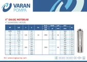 Varan 1.5 HP / 1.1 kW Tek Motor | Monofaze 220 V | 4" Derin Kuyu Pompası Sondaj Motoru | VTM 1.5-M - 2