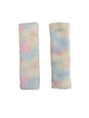 Peluş Seyahat Emniyet Kemer Pedi Kılıfı 2'li Gökkuşağı - 3