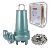 Varan WQK 30-7-2.2QG Bıçaklı (KORUMA PANOLU) Foseptik Dalgıç Pompa 3 HP / 2.2 kW, Trifaze 380 V thumbnail 1