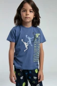 Roly Poly 3530 Garson Erkek Çocuk Bisiklet Yaka Kısa Kollu Pijama Takım - 3