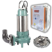 Varan CUT 1100 Parçalayıcı Bıçaklı KORUMA PANOLU Foseptik Dalgıç Pompa 1.5 HP / 1.1 kW, Monofaze 220 V - 1