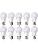 LED Ampul Beyaz Renk 9 Watt Tasarruflu 10 Lu Paket Bahçe Ağaç Fenerleri Için Uygundur - 1