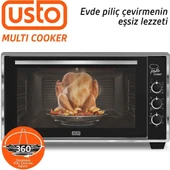 Usto 2105 Airfry Özellikli 50lt Multi Cooker Midi Fırın Beyaz - 2
