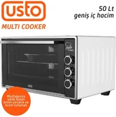 Usto 2105 Airfry Özellikli 50lt Multi Cooker Midi Fırın Beyaz - 5