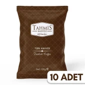 Tahmis 10'lu Türk Kahvesi Orta Kavrulmuş 100 Gram Paket Seti - 1