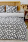 Rivaİstanbul Henna Gri Çift Kişilik Nevresim Takımı Pamuklu thumbnail 2