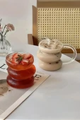 Mien Kulplu Borosilikat Cam Bardak Makaron Dilimli 400 Ml - 5