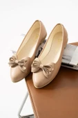 Albishoes Kadın Günlük Fiyonklu Balerin Babet Rahat Taban Şık Babet Günlük İş Ofis Babet Ayakkabı - 2