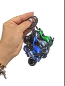 Motorsiklet Anahtarlık Renkli Motor Çek Bırak Anahtarlık -1 Adet - 3
