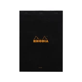 Rhodia Basics A4 80yp Üstten Zımbalı Çizgisiz Blok Siyah / 180009 - 1