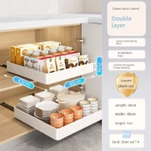 Çift Katmanlı Çekmeceli Mutfak Dolabı Rafı - 43cm Derinlik - 40cm Genişlik - 1