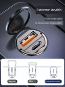 Gizli Araç Şarj Cihazı - Apple 8-14 Hızlı Şarj [USB+C] PD Hızlı Şarj Kablolu - 3
