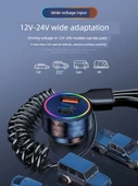 Jaguar Araç Şarj Cihazı - Buzlu Gümüş 30W 3'ü 1 Arada Data Kablolu - 5