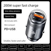 200W Süper Hızlı Araç Şarj Cihazı - Uzay Grisi - 1