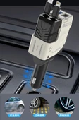 120W Süper Hızlı Şarjlı Mekanik Araç Telefon Şarj Cihazı - Obsidyen Siyahı Mekanik Tasarımlı TC + PD Kablolu - 10