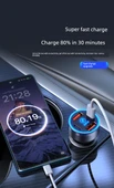 Oto Çakmaklık Hızlı Şarj Aleti - 400W Alaşım Siyah + Apple 5~14 Şarj Kablosu - 8
