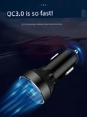Hızlı Şarj Çift USB Araç Şarj Cihazı - Gümüş - 2