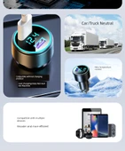 Çift Portlu Araç Şarjı - 100W Süper Hızlı Şarj Ay Işığı Gümüş - 8