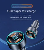 Siyah Araç Şarj Cihazı - 336W Dört Süper Hızlı Şarj - 6