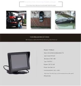 5 inç LCD Ekranlı 12V-24V Araba Arka Görüş Monitörü - 8