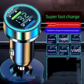 240W Araç Şarj Cihazı - 3.1A Sabit Dijital Ekran - 6