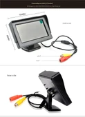 5 inç LCD Ekranlı 12V-24V Araba Arka Görüş Monitörü - 9