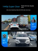 Ultra HD 1440p Araç İçi Kamera APP İnternetli - Tek Lens, 32GB Kart - 4