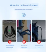 3.5KW EV Şarj Cihazı - Standart Model - Su Geçirmez Olmayan (10 Metre) - Tam Güç Kesintisi - 7