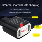 Elektrikli Motosiklet USB Şarj Cihazı 2A Siyah Çift USB - Üçlü Data Kablolu - 6