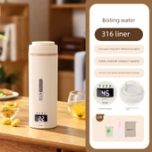 Multifonksiyonel Taşınabilir Araç Kettle - Krem Beyaz - 316 Akıllı Sıcaklık Kontrollü - 1